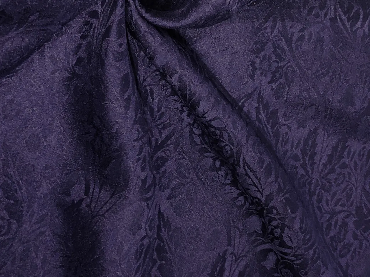 100% Silk Taffeta Jacquard Fabric  DARK PURPLE SELF jacquard FLOWY FEEL 40MOMME TAFJACNEW15[1]