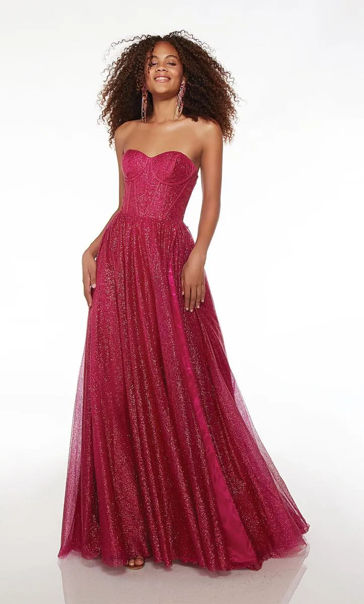 Alyce Glitter Corset Prom Dress 61601