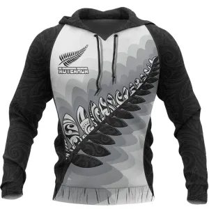 Aotearoa Maori Silver Fern Pullover Hoodie A02