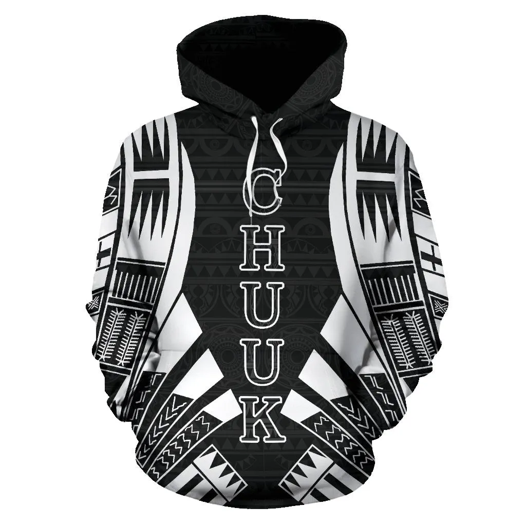 Chuuk All Over Hoodie - Black Tattoo Style - BN01