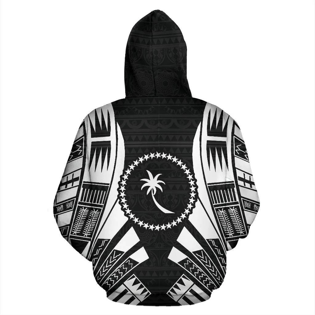 Chuuk All Over Hoodie - Black Tattoo Style - BN01