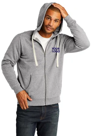 District Re-Fleece Full-Zip Hoodies, Light Heather Grey