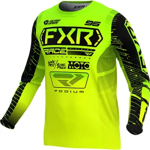 FXR Podium MX Offroad Jersey HiVis/Lime/Black Yellow