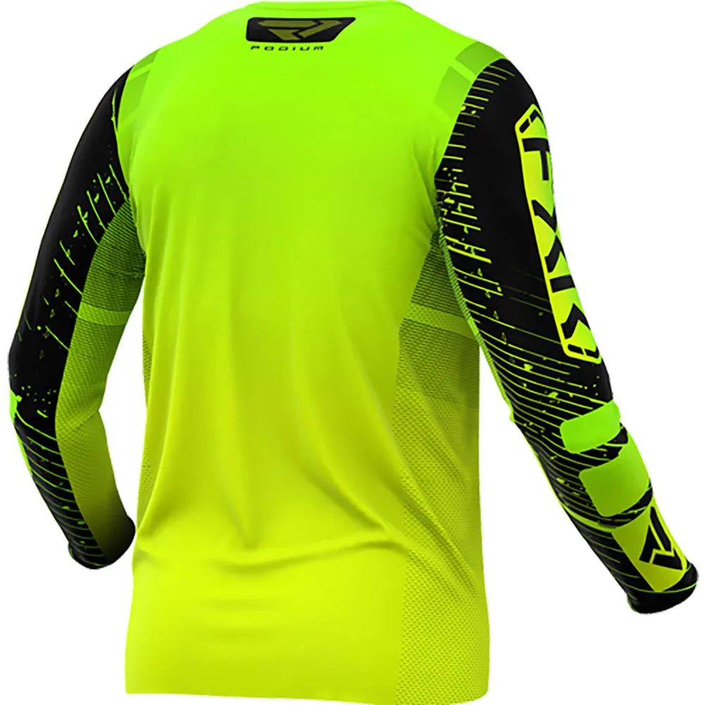 FXR Podium MX Offroad Jersey HiVis/Lime/Black Yellow