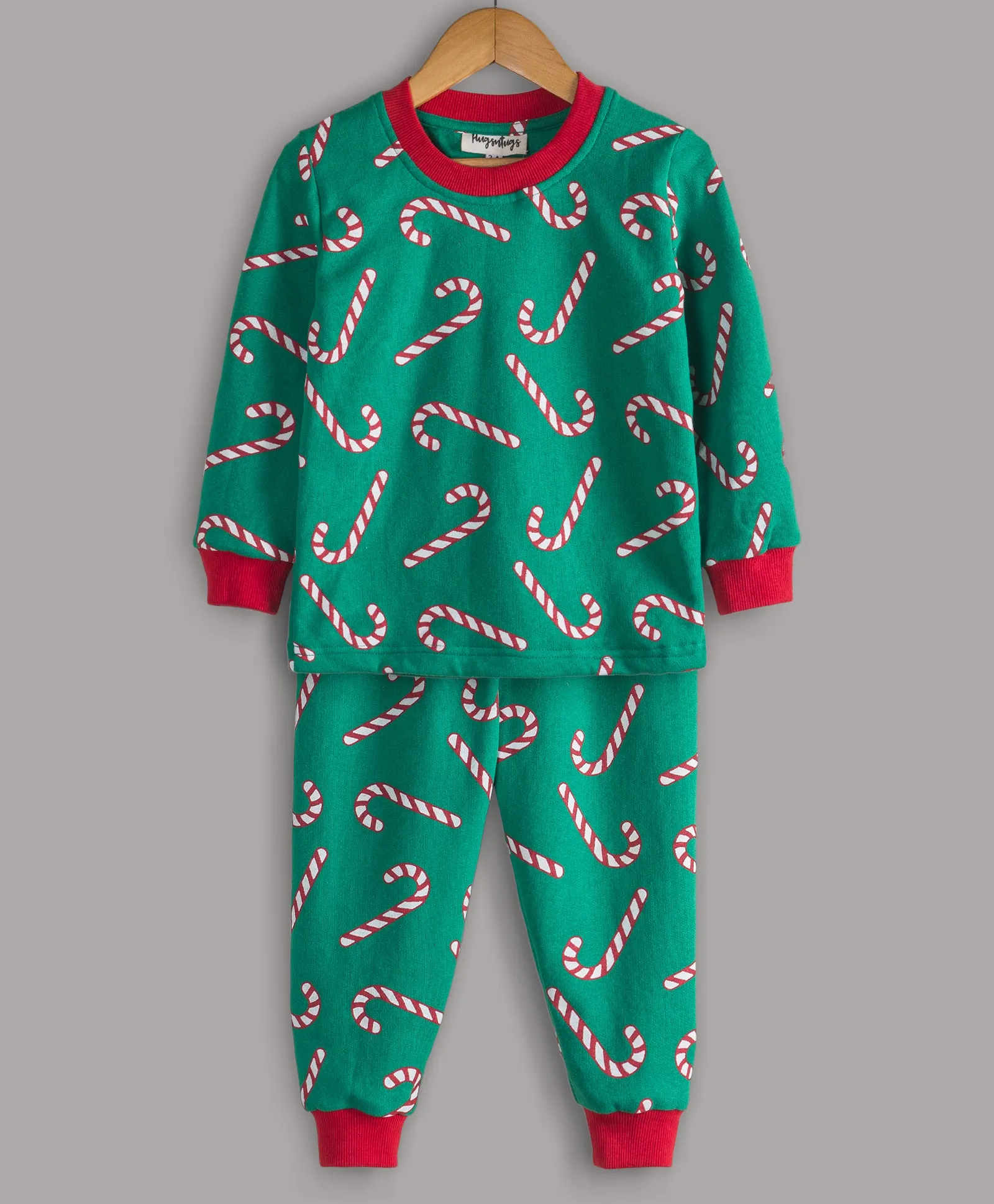 GREEN CANDY CANE PRINT TRACKSUIT by