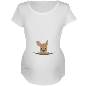 Halloween Peeking Kangaroo Joey Costume Maternity Soft T Shirt