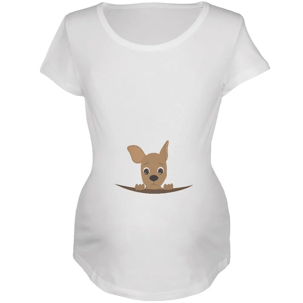 Halloween Peeking Kangaroo Joey Costume Maternity Soft T Shirt