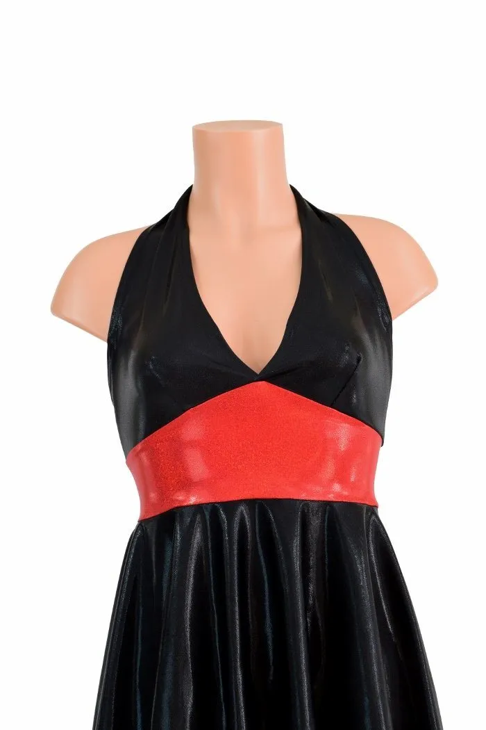 Hi Lo "Black Widow" Halter Dress