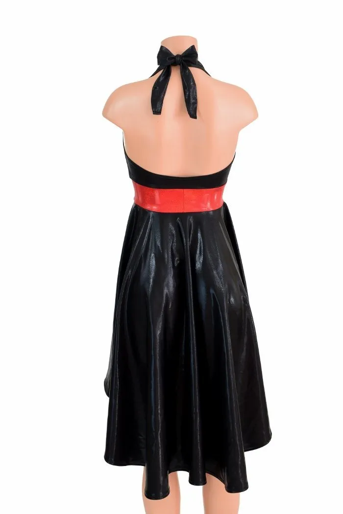 Hi Lo "Black Widow" Halter Dress