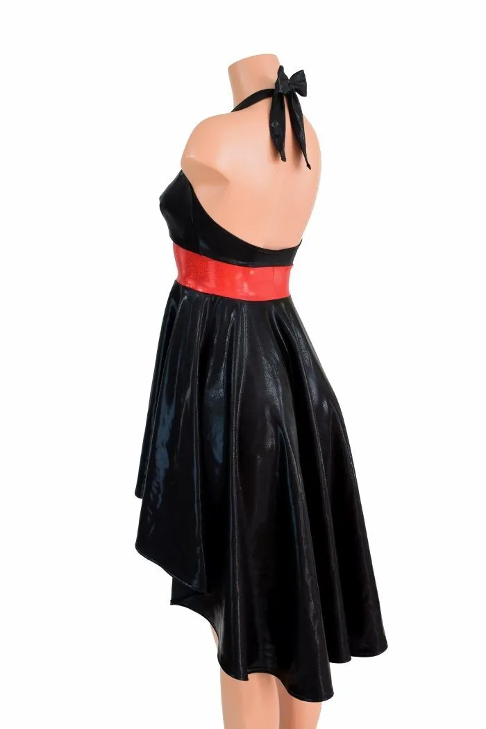 Hi Lo "Black Widow" Halter Dress