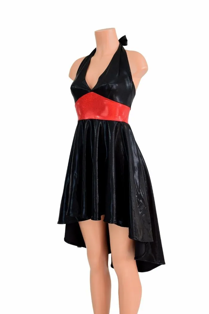 Hi Lo "Black Widow" Halter Dress