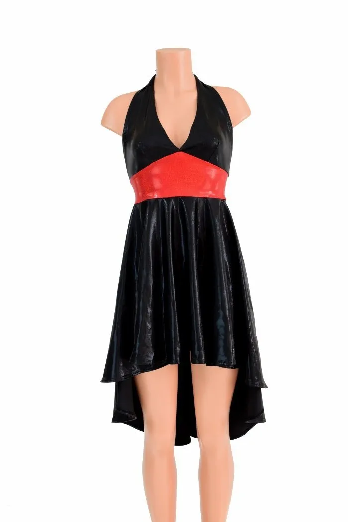 Hi Lo "Black Widow" Halter Dress