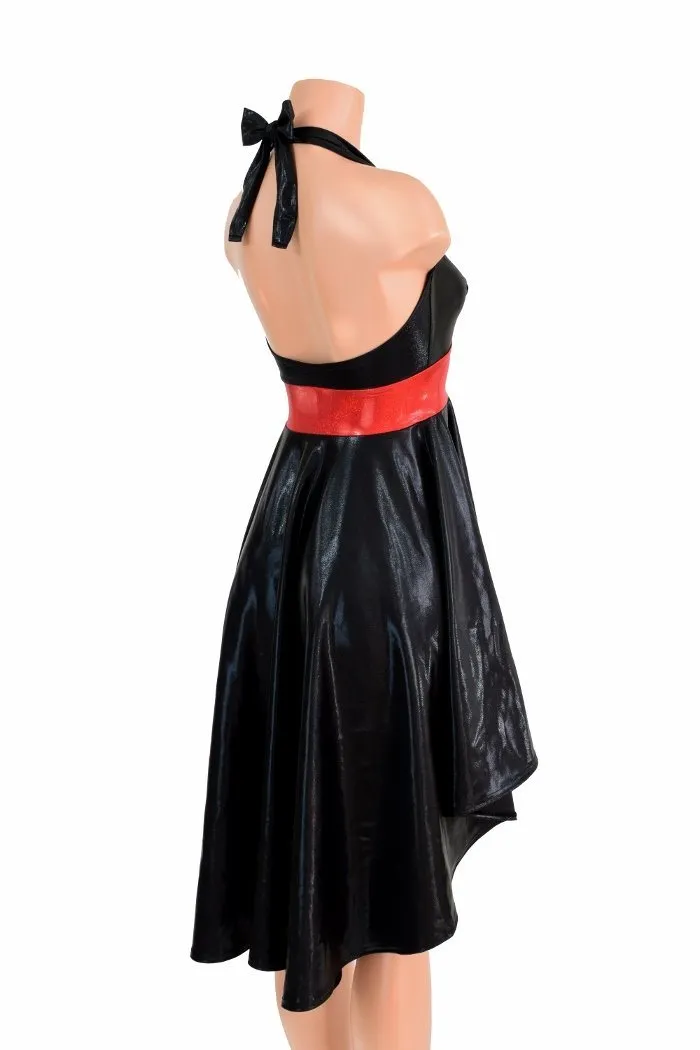 Hi Lo "Black Widow" Halter Dress