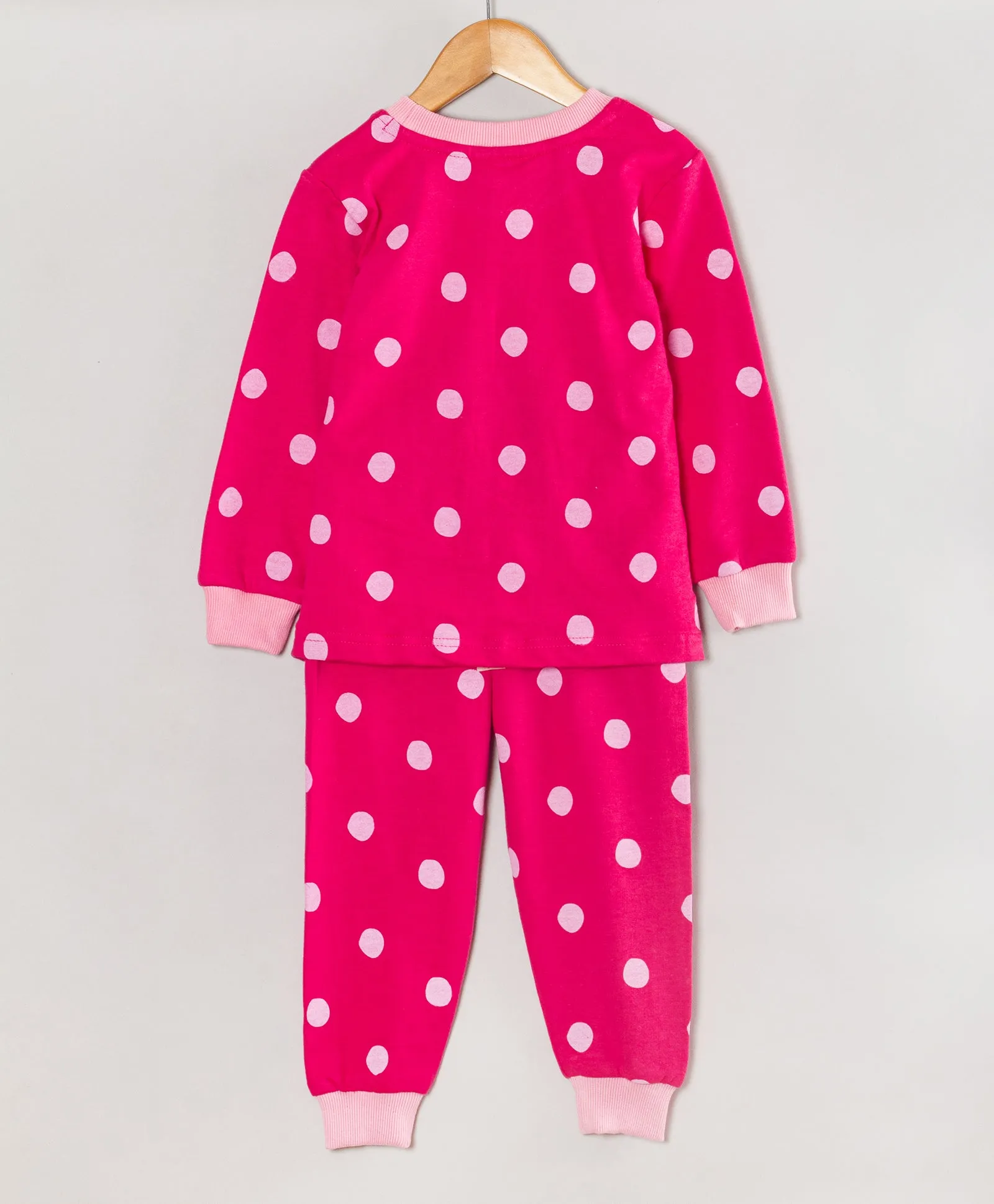 HOT PINK DOT PRINT TRCKSUIT