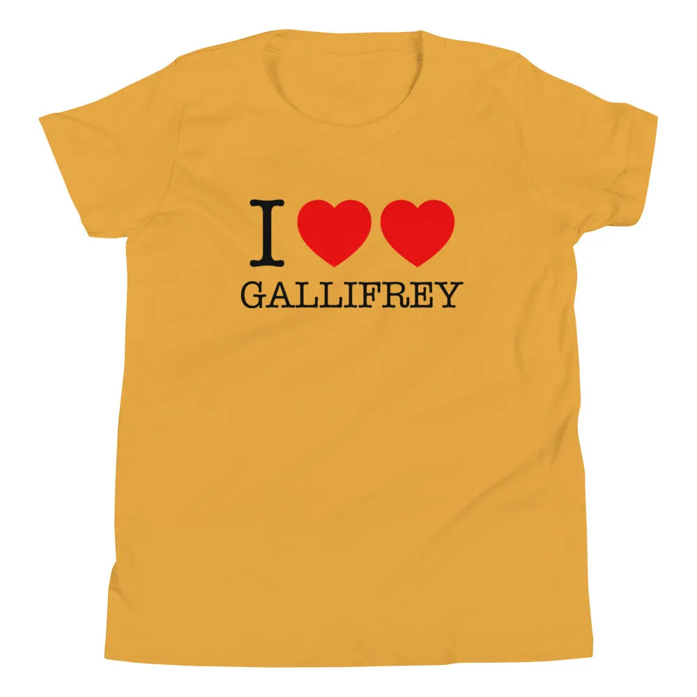 I Heart Heart Gallifrey Kid's Youth Tee