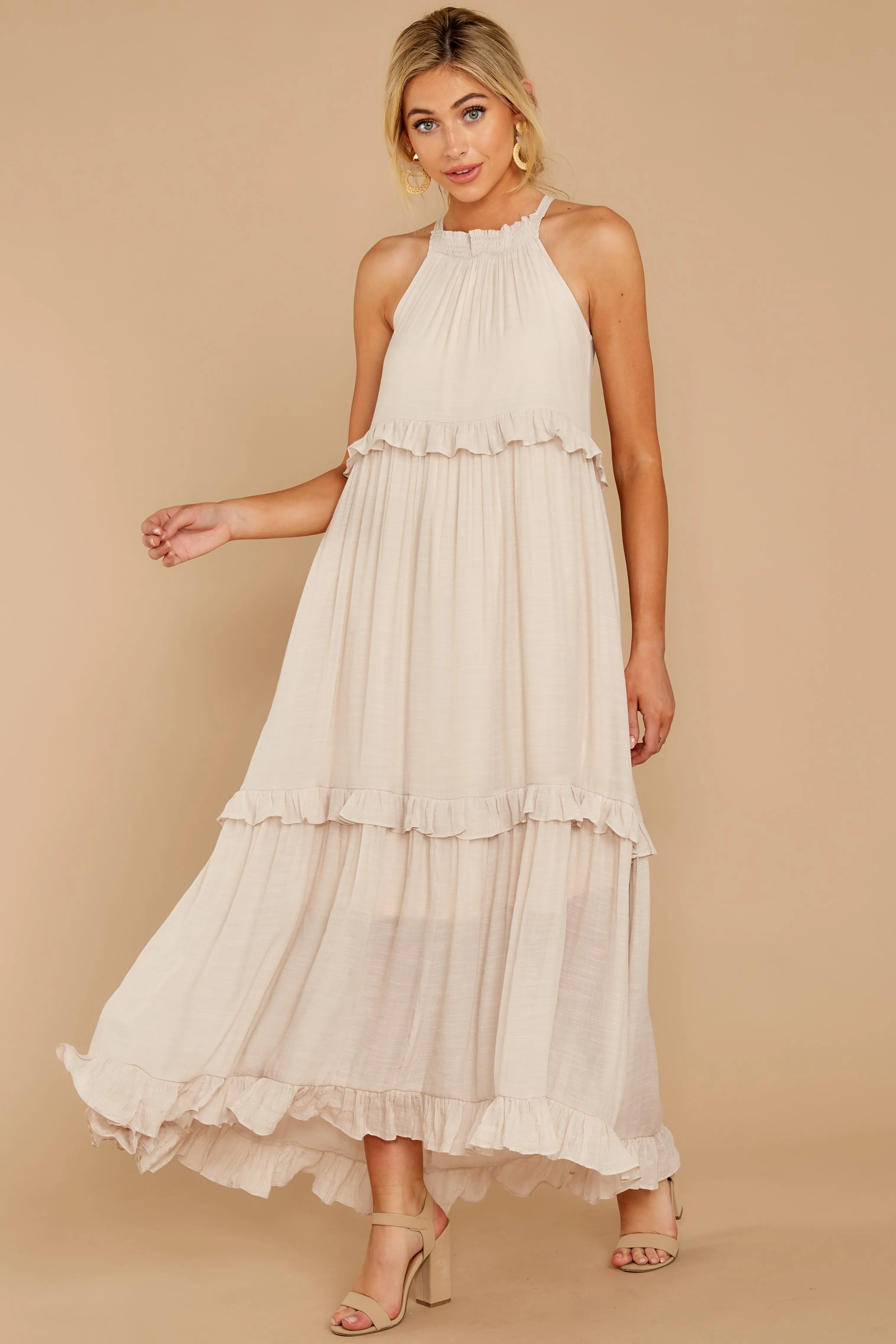 Inspire Chic Sand Maxi Dress