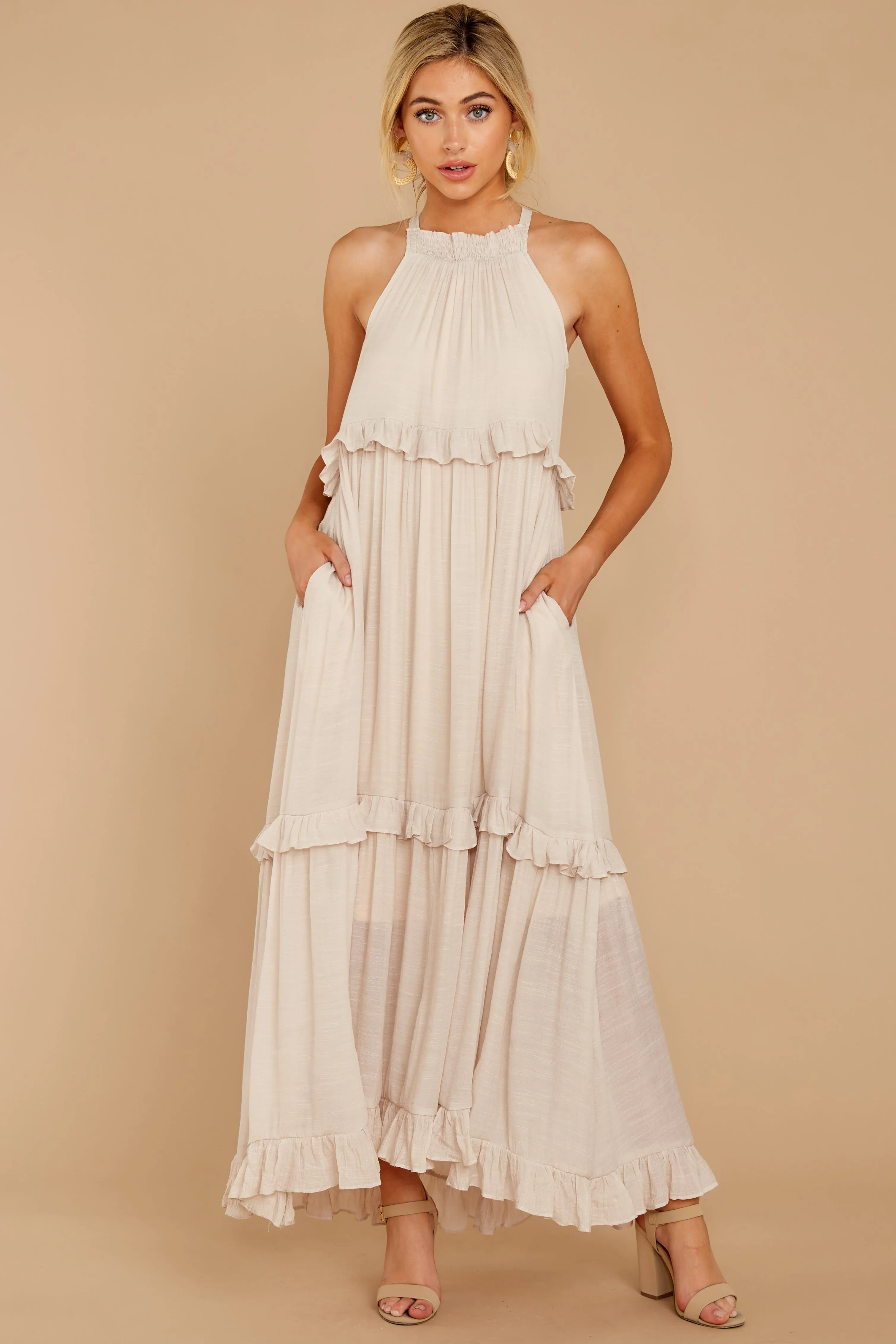 Inspire Chic Sand Maxi Dress