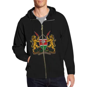 Kenya Hoodie Coat Of Arms Zip - Bn04