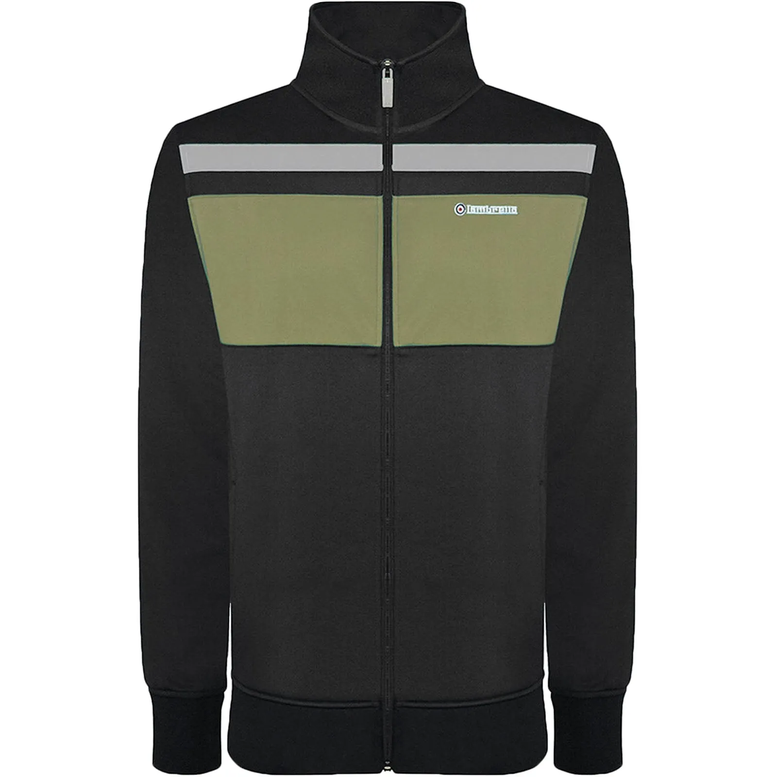 Lambretta Mens Zip Up Funnel Neck Track Jacket