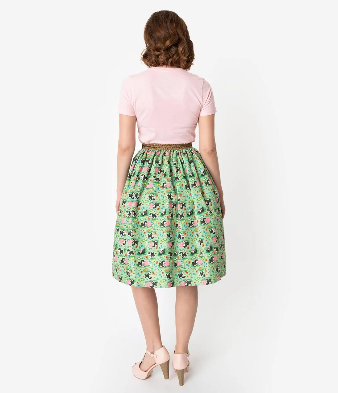 Little Golden Books x Unique Vintage Shy Little Kitten Swing Skirt