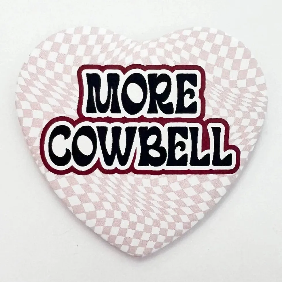 More Cowbell Heart Button