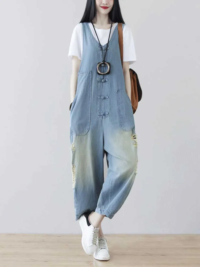 People Look At You Denim Overall Dungarees