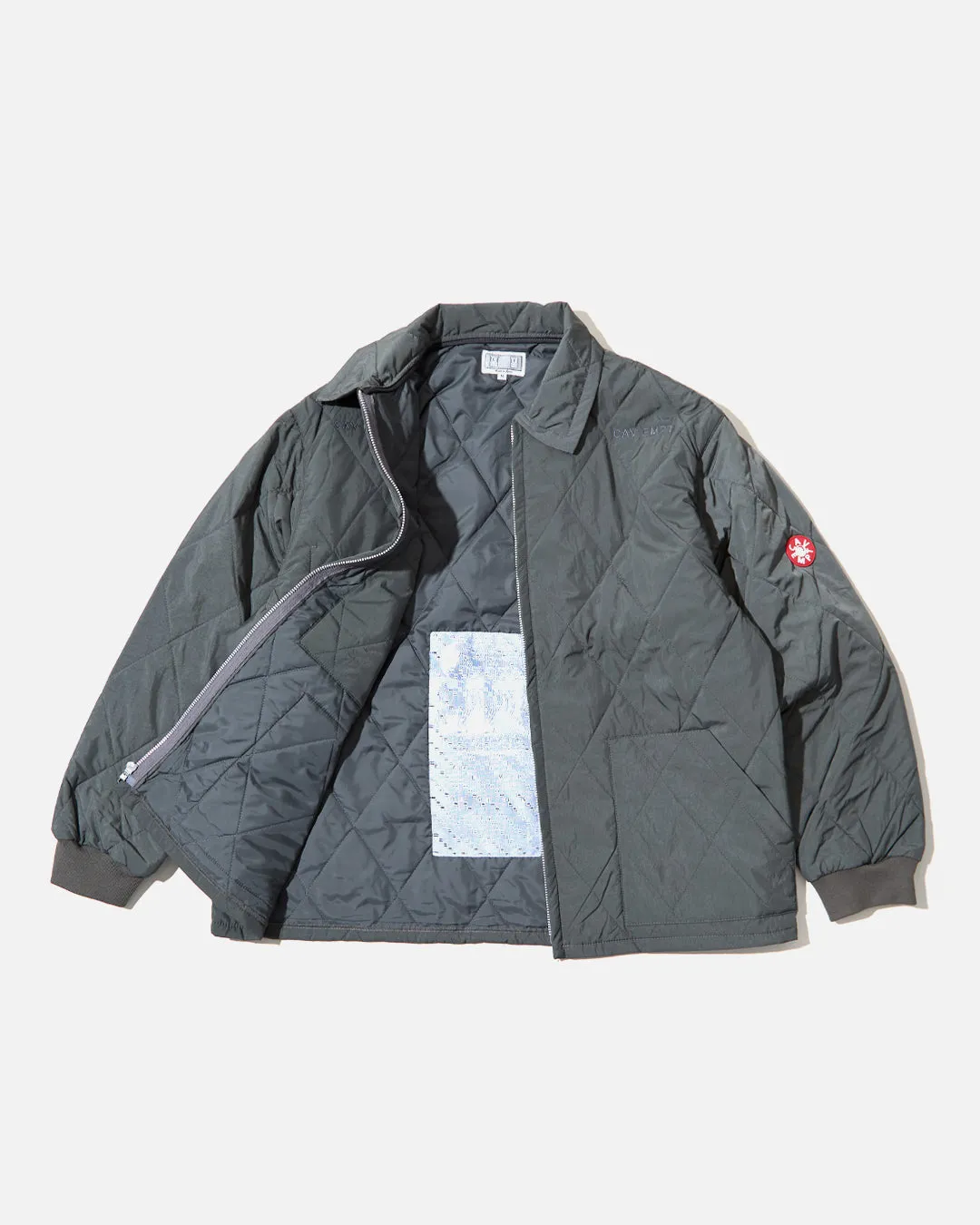 Quilt Zip Jacket - Charcoal