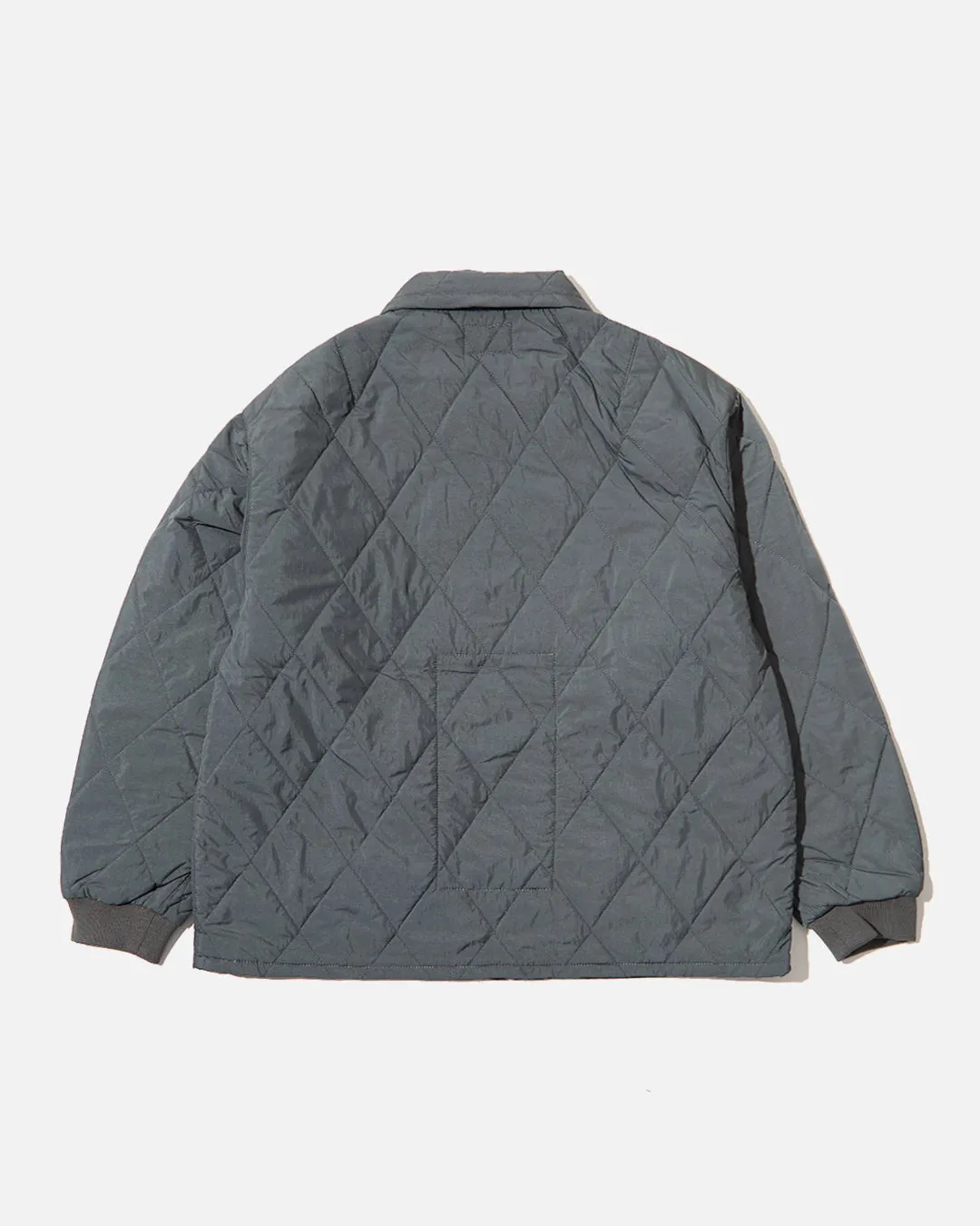 Quilt Zip Jacket - Charcoal