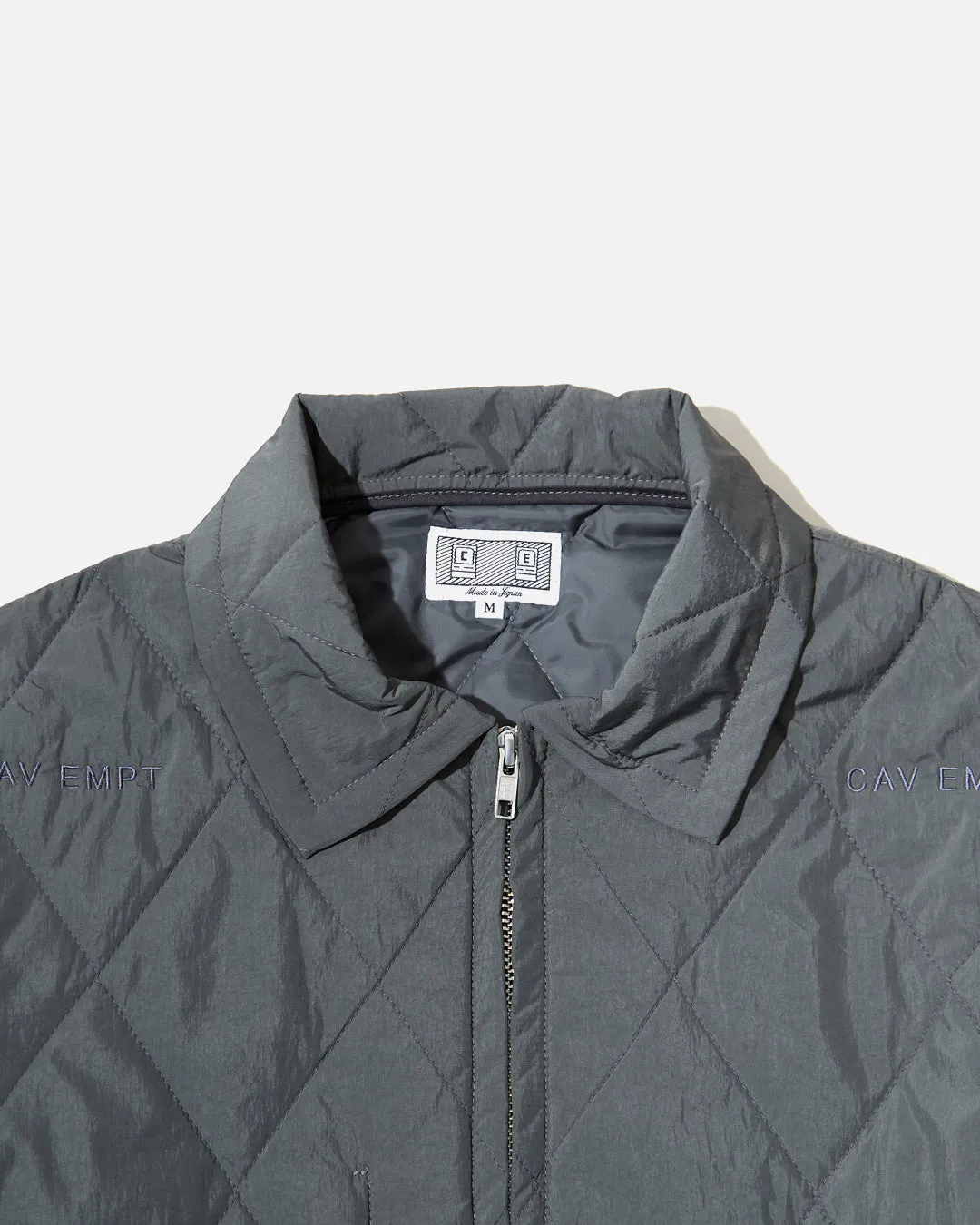 Quilt Zip Jacket - Charcoal