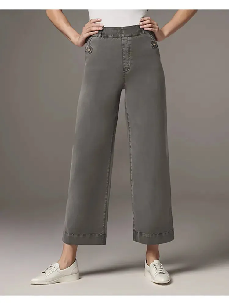 Stretch Wide-Leg Denim