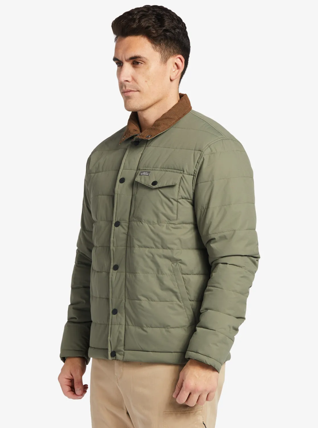 Waterman Ocean Caves Lightweight Puffer Jacket - Dusty Olive