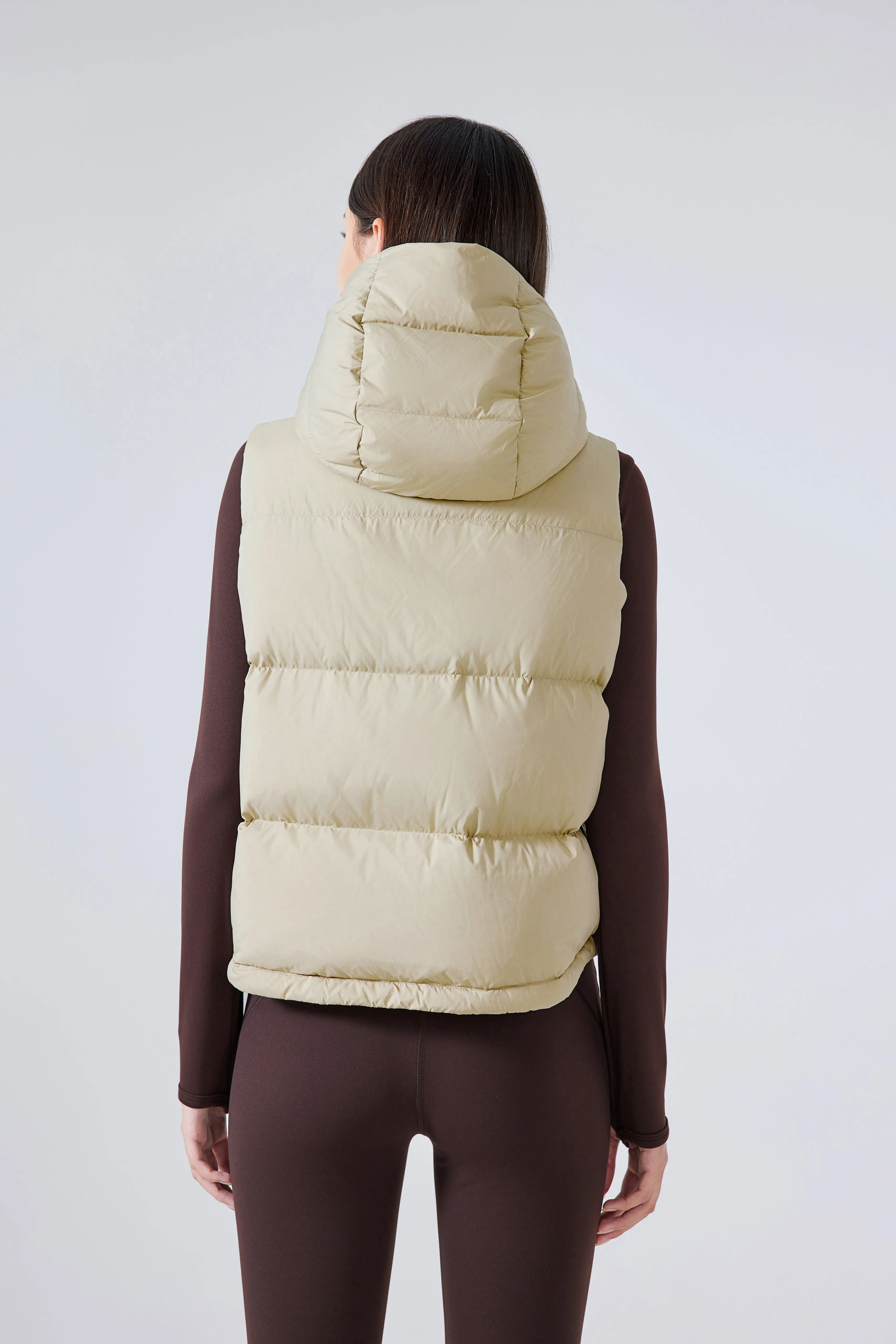 Waterproof, Windproof, Sun Protection Motion Puffer Vest With Removable Hood & Hidden Pockets