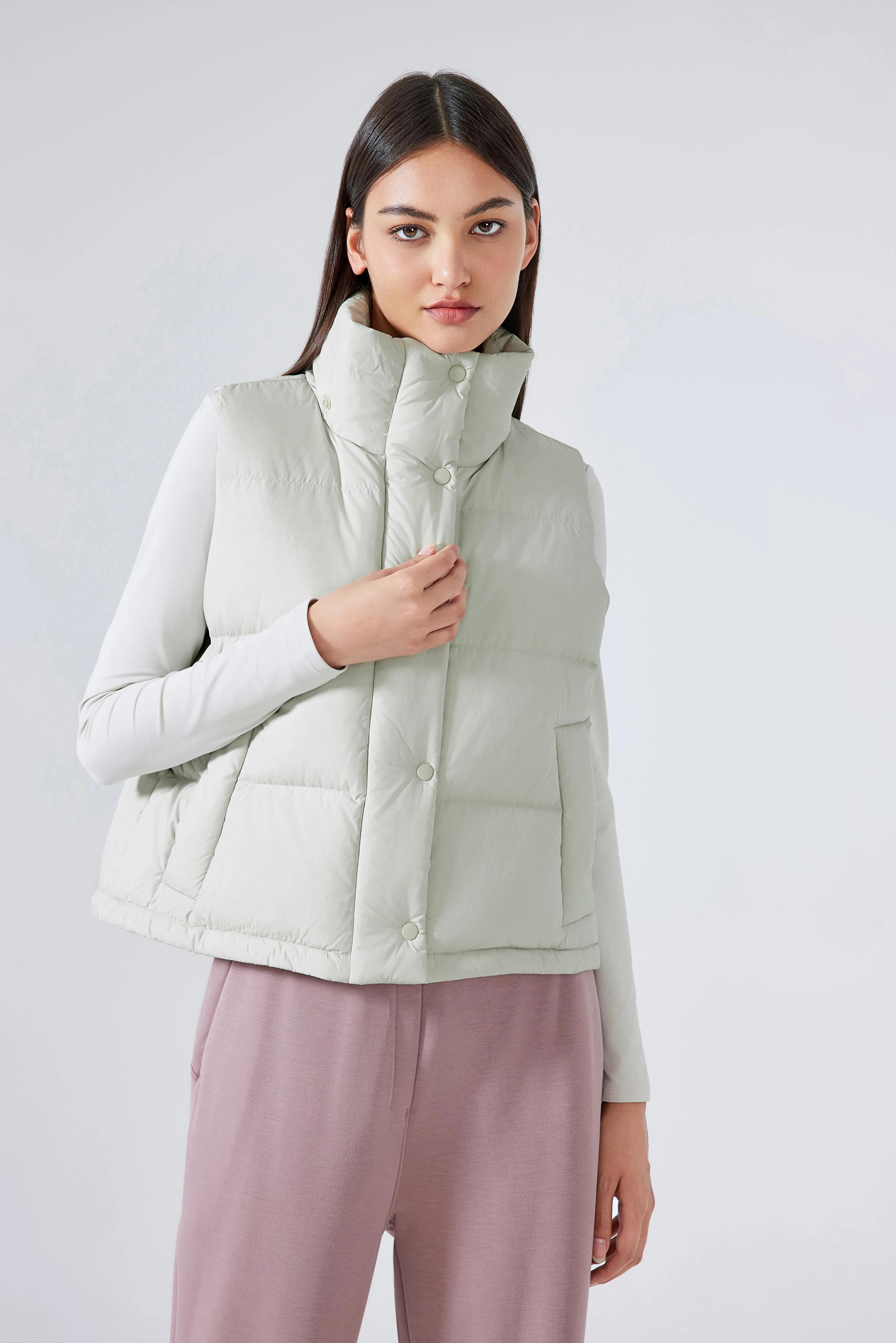 Waterproof, Windproof, Sun Protection Motion Puffer Vest With Removable Hood & Hidden Pockets