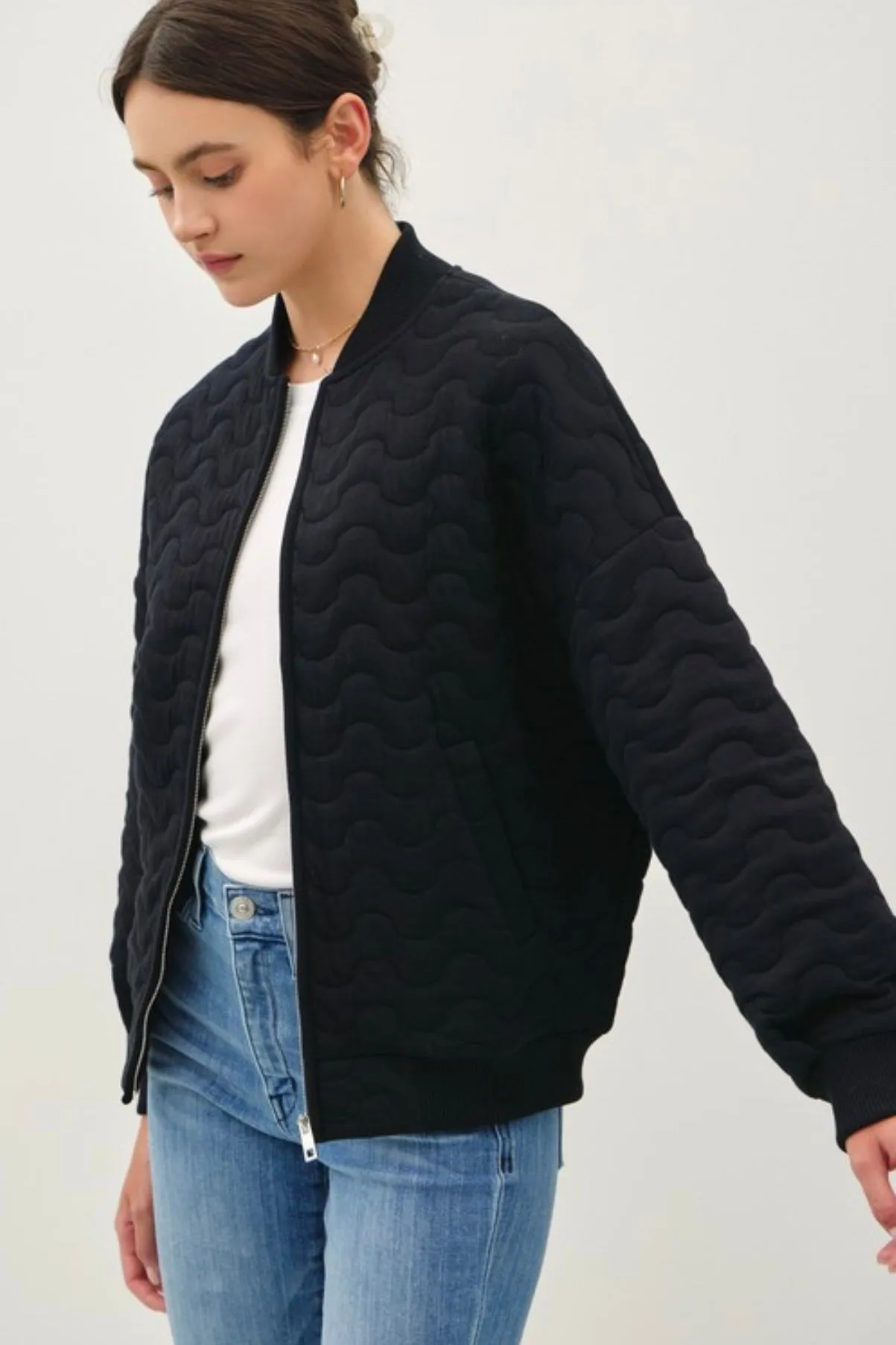 Wavy Quilted Jacket - 2 Colors! - FINAL SALE