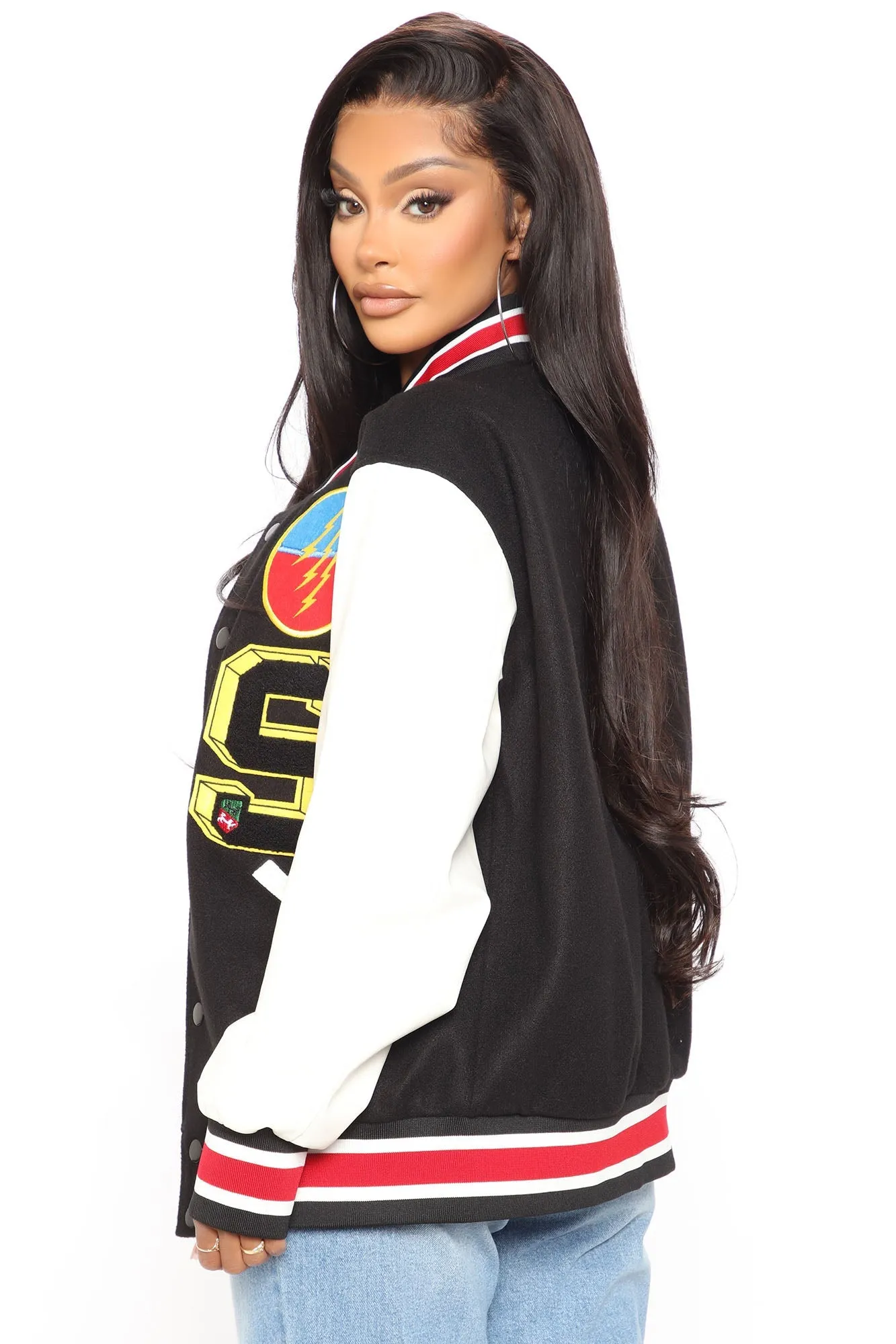 Winning Game Varsity Jacket - Black