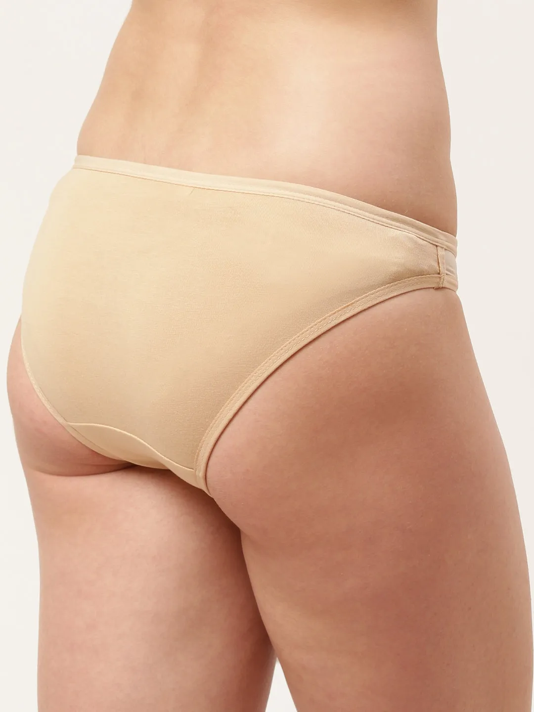 Women’s Solid Nude Mid-Rise Bikini Brief | MARY-skin-1 |