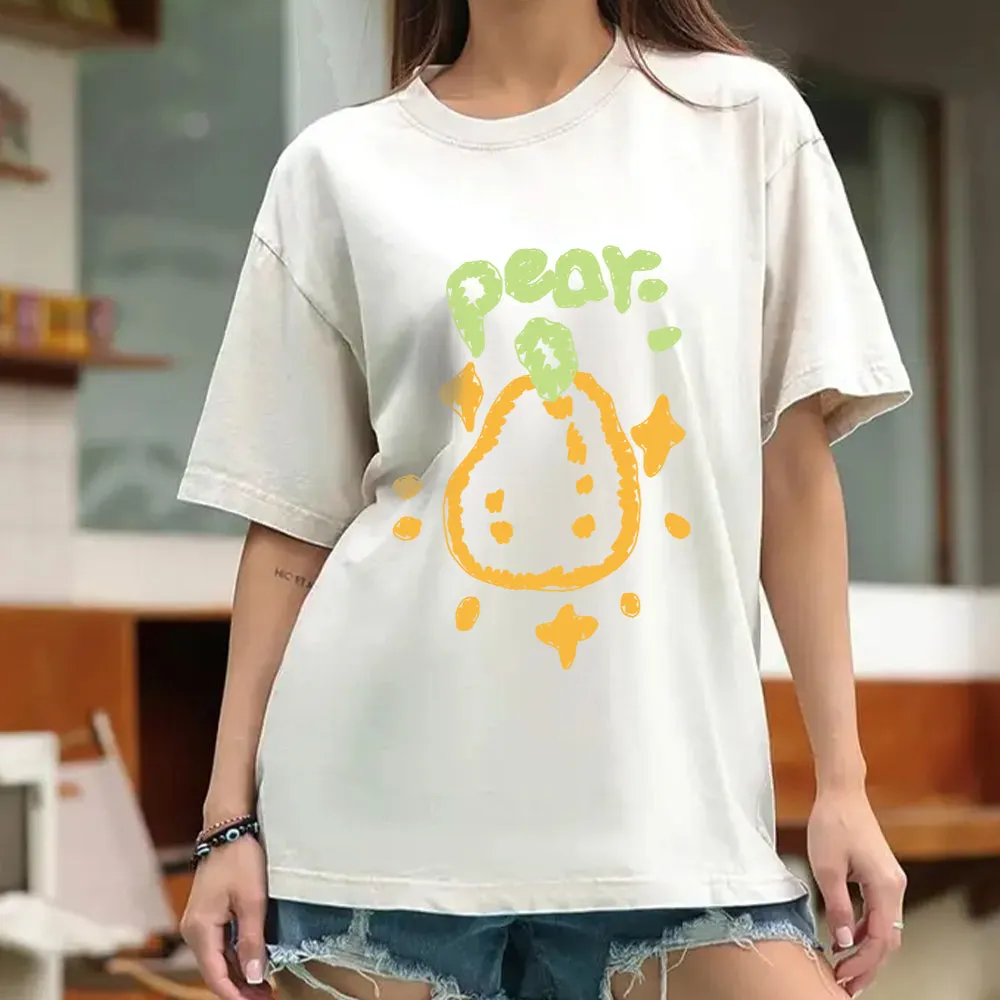 Yellow Graffiti Pear Creative Pattern T-Shirts, Hoodies, Sweatshirts